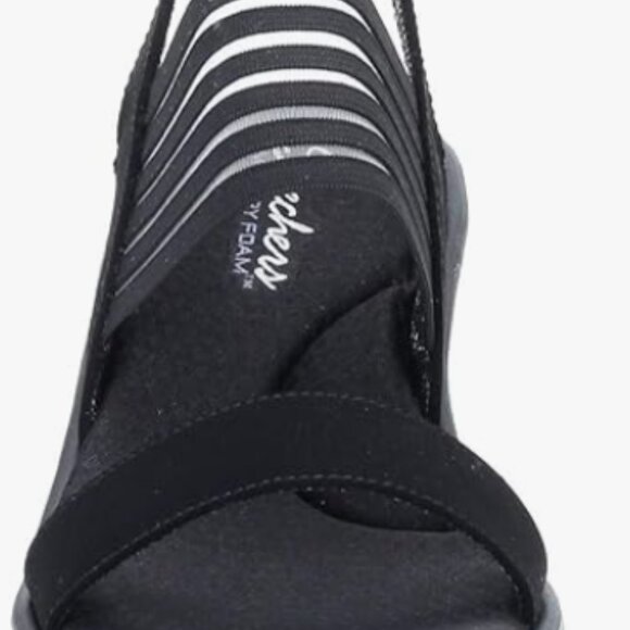 NEW Skechers Womens Rumblers Sci-Fi Wedge Sandal Sz 8.5 black - Picture 3 of 3